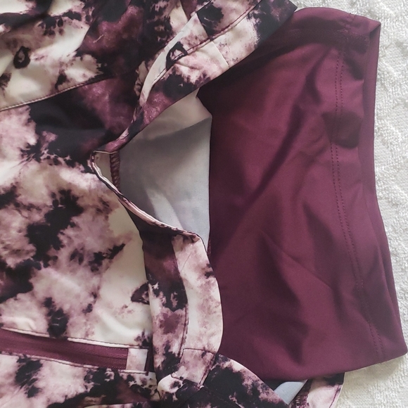 NWT AVIA 2fer purple/maroon tie-dye girls Shorts - Picture 5 of 6